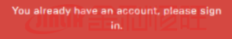 您已拥有账户，请登录。