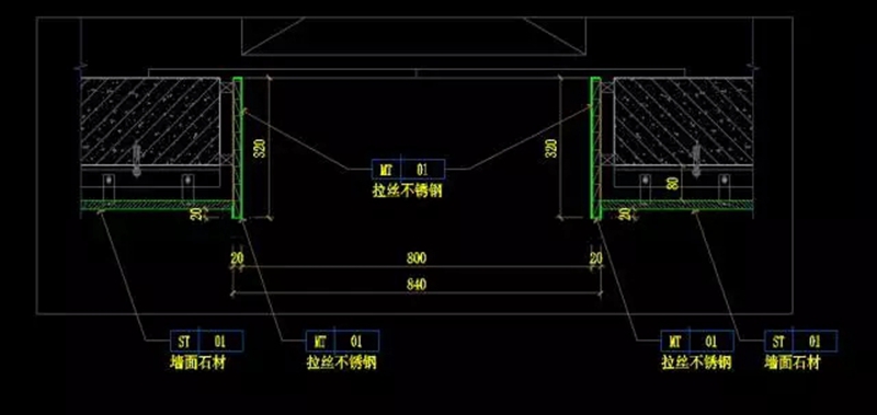 电梯门套 CAD节点图